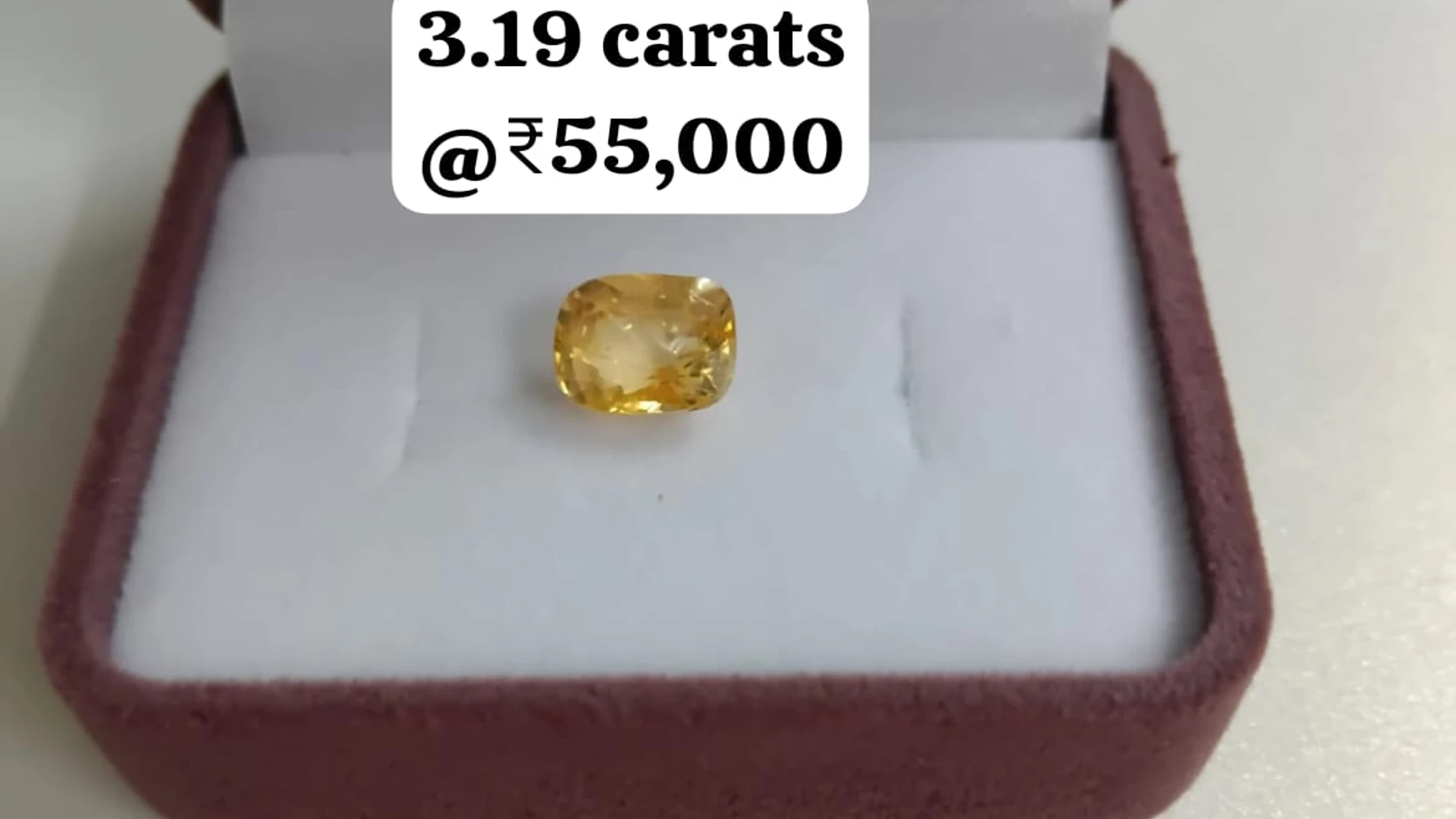 Royal Sri Lankan Yellow Sapphire — golden yellow cushion Pukhraj