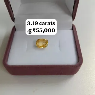 Royal Sri Lankan Yellow Sapphire — golden yellow cushion Pukhraj